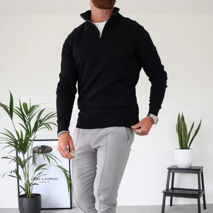 Men’s casual half-zip pullover – men