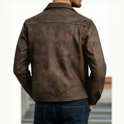 Men’s classic casual leather jacket – men
