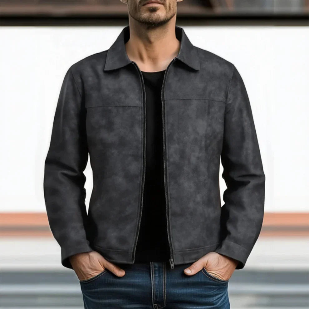 Men’s classic casual leather jacket – men