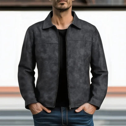 Men’s classic casual leather jacket – men
