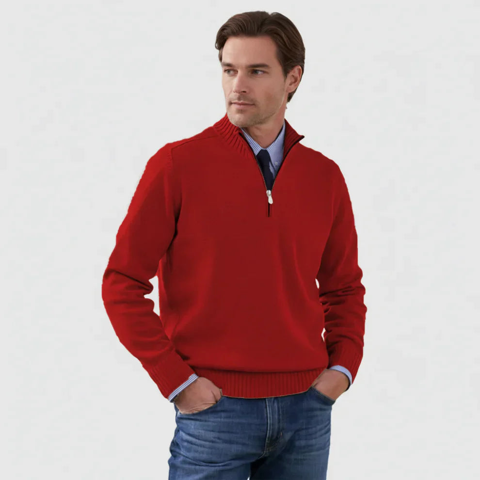 Men's classic quarter-zip sweater – men