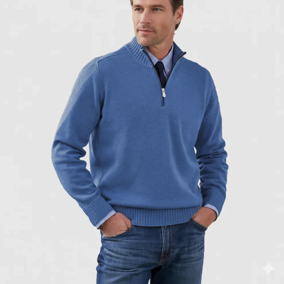 Men's classic quarter-zip sweater – men
