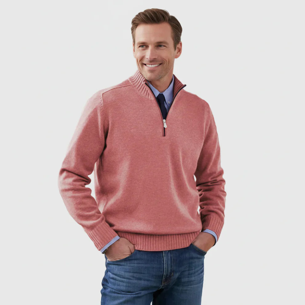 Men's classic quarter-zip sweater – men