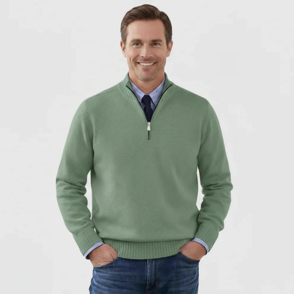 Men's classic quarter-zip sweater – men