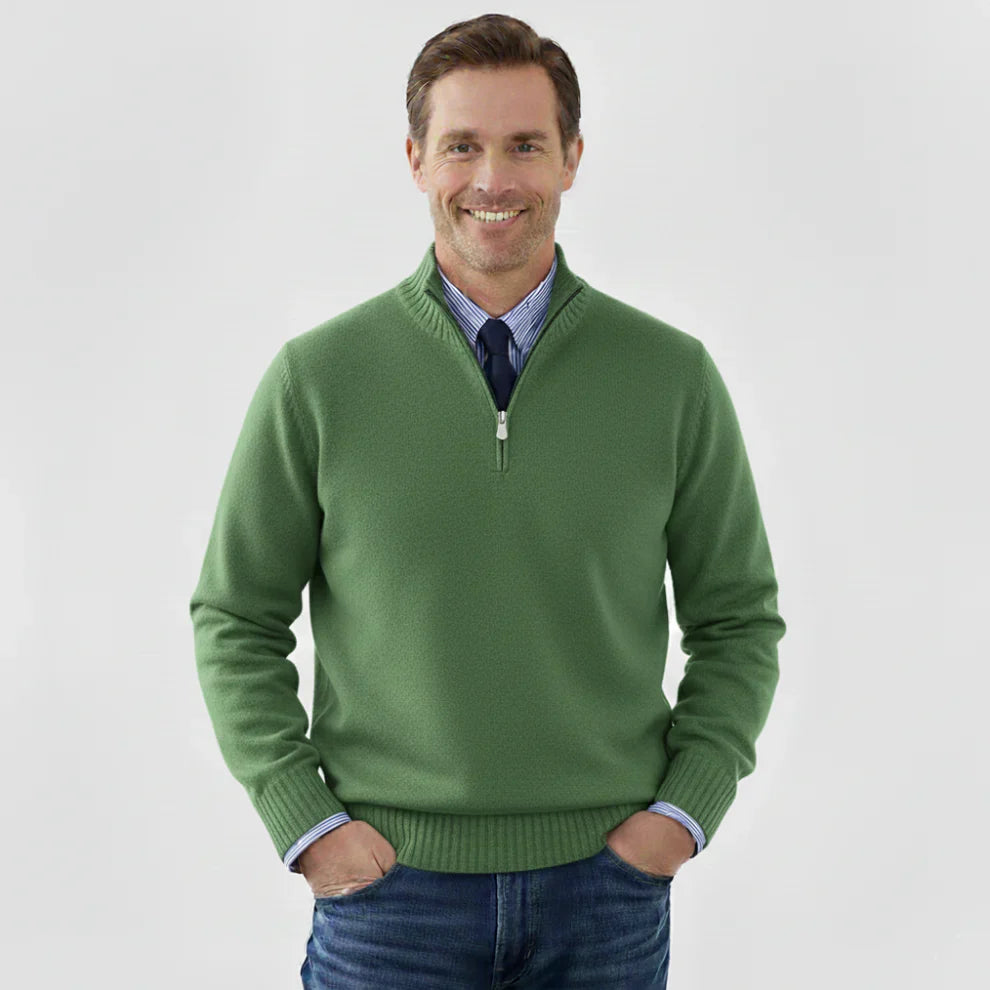 Men's classic quarter-zip sweater – men