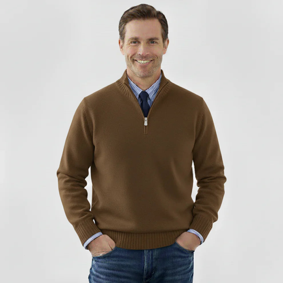 Men's classic quarter-zip sweater – men