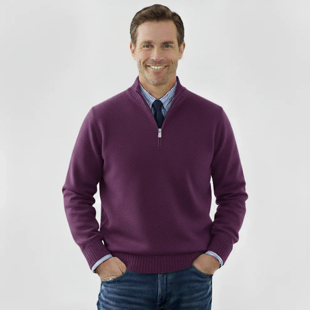 Men's classic quarter-zip sweater – men