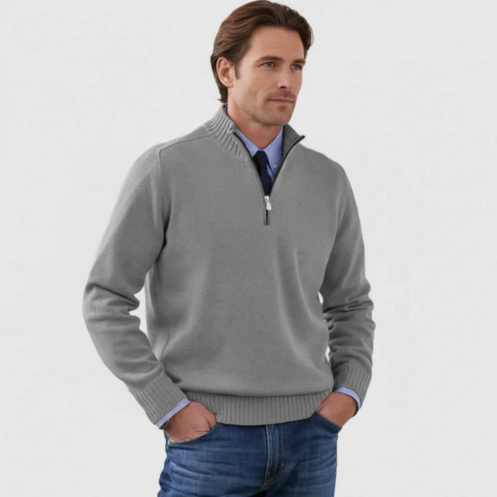 Men's classic quarter-zip sweater – men