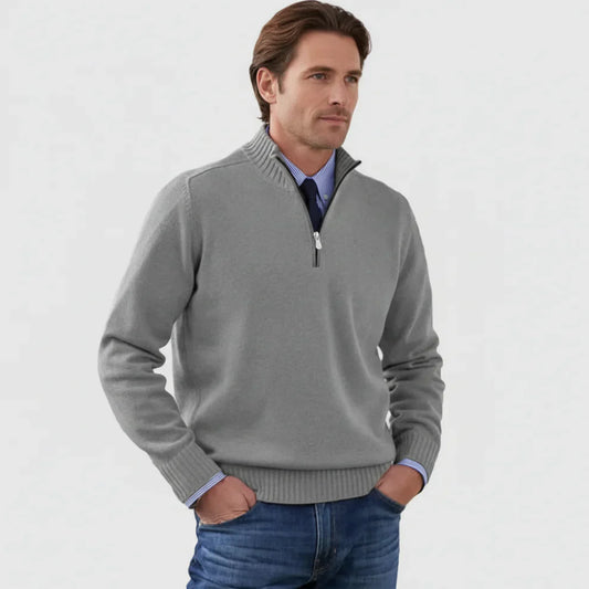 Men's classic quarter-zip sweater – men