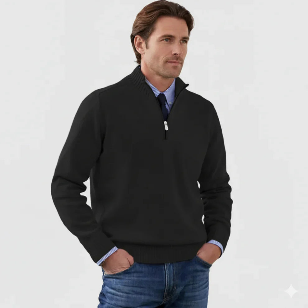 Men's classic quarter-zip sweater – men