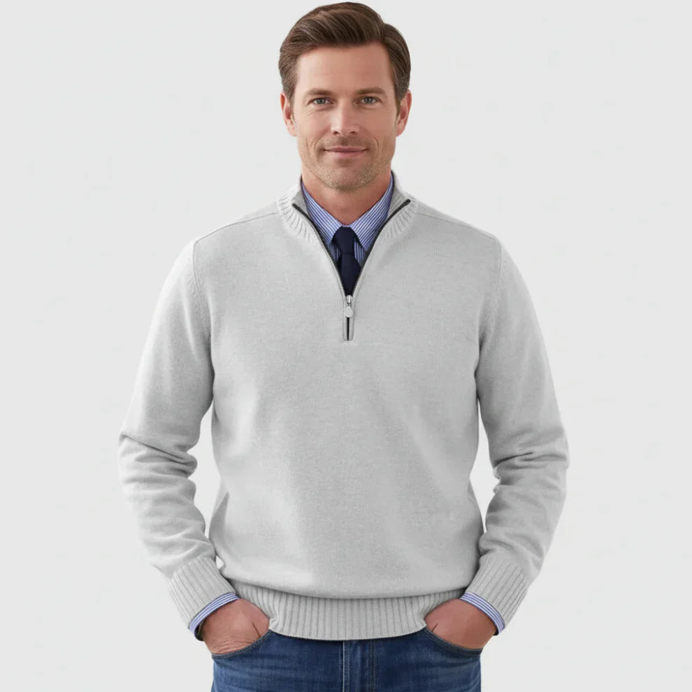 Men's classic quarter-zip sweater – men