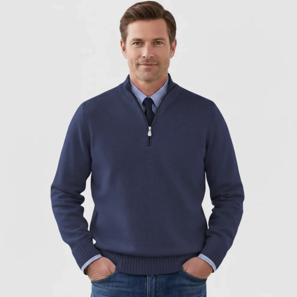 Men's classic quarter-zip sweater – men