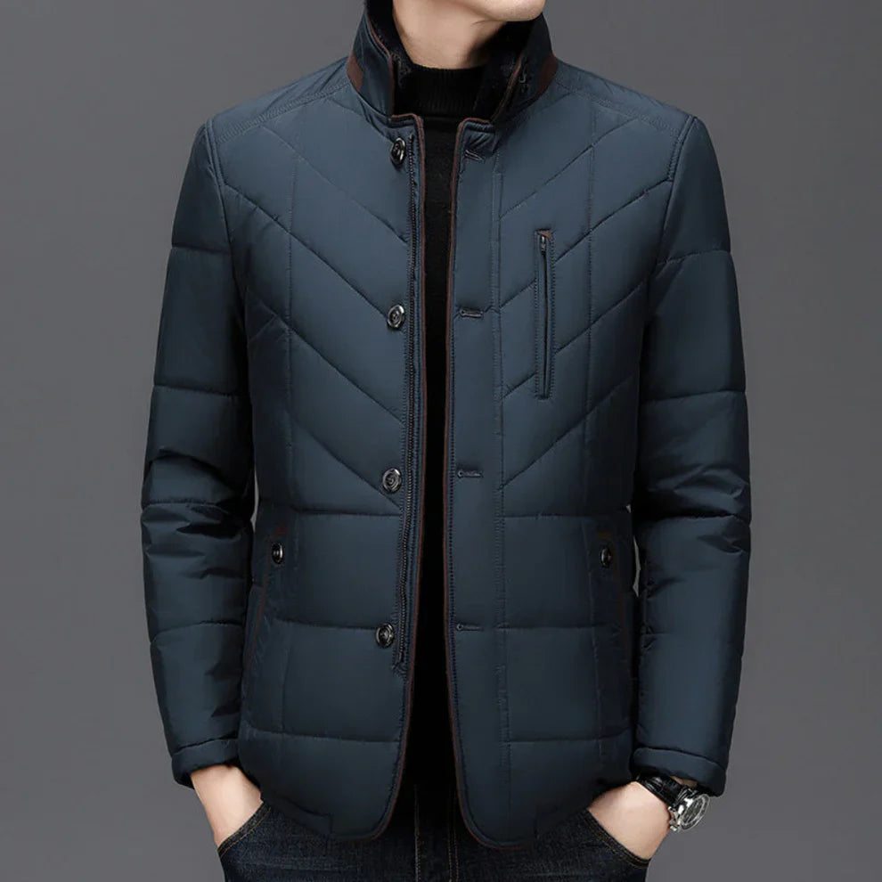 Men's comfortable warm jacket with fur collar – men