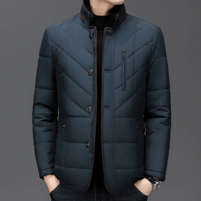 Men's comfortable warm jacket with fur collar – men