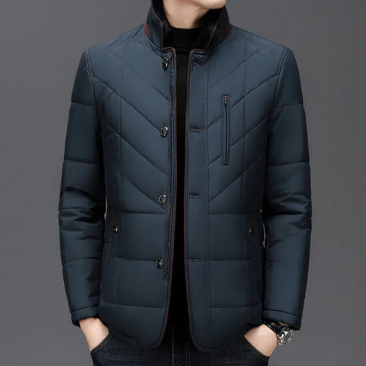 Men's comfortable warm jacket with fur collar – men
