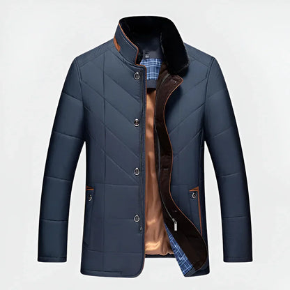 Men's comfortable warm jacket with fur collar – men