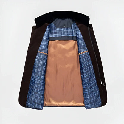 Men's comfortable warm jacket with fur collar – men