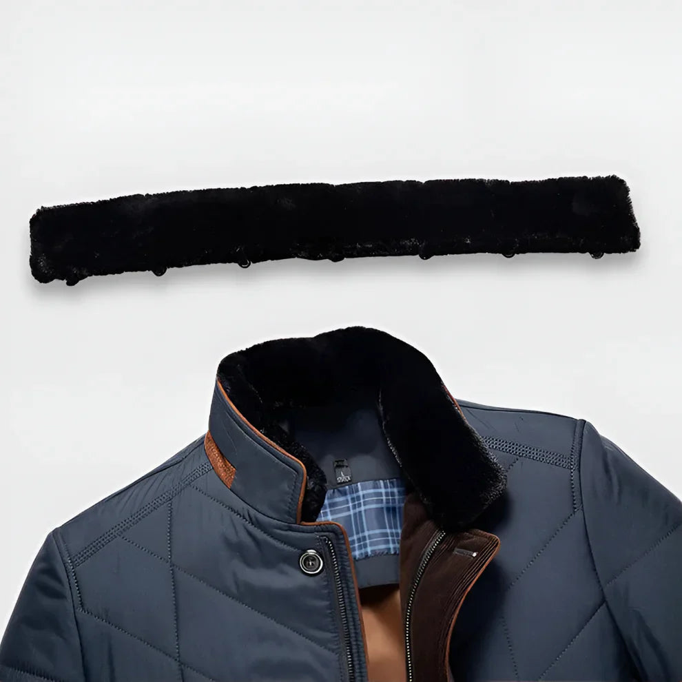 Men's comfortable warm jacket with fur collar – men