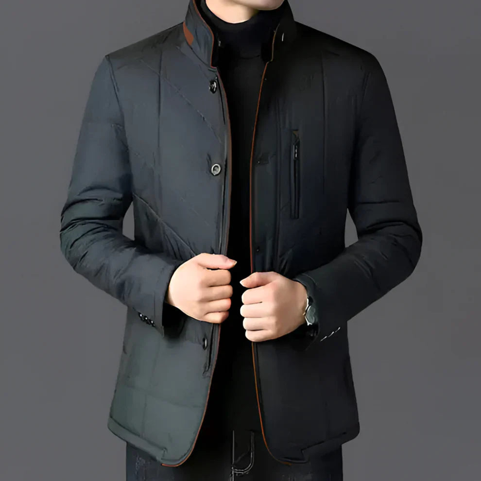 Men's comfortable warm jacket with fur collar – men