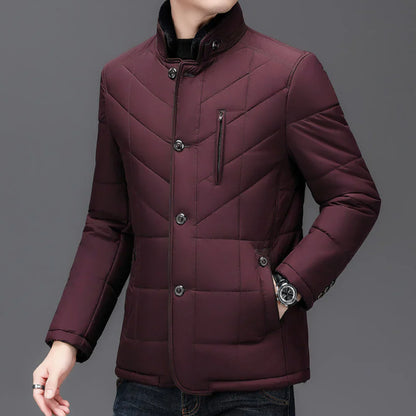 Men's comfortable warm jacket with fur collar – men