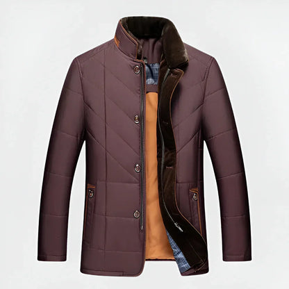 Men's comfortable warm jacket with fur collar – men