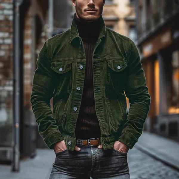 Men’s corduroy button-front jacket – men