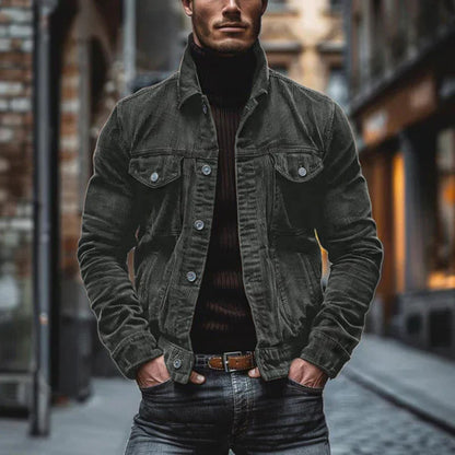 Men’s corduroy button-front jacket – men