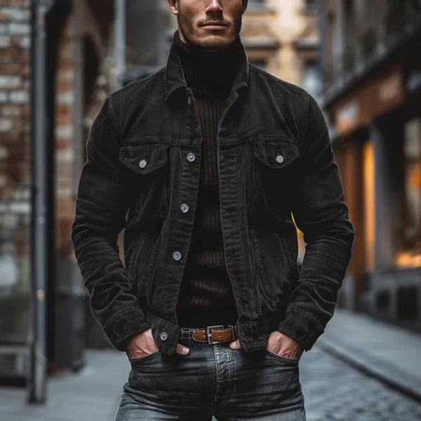 Men’s corduroy button-front jacket – men