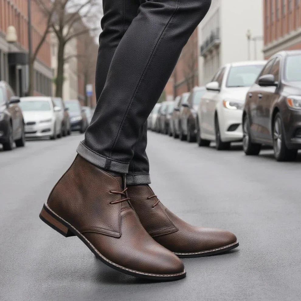 Men’s cowhide leather ankle boots – men