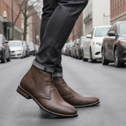 Men’s cowhide leather ankle boots – men