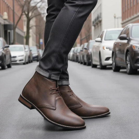 Men’s cowhide leather ankle boots – men
