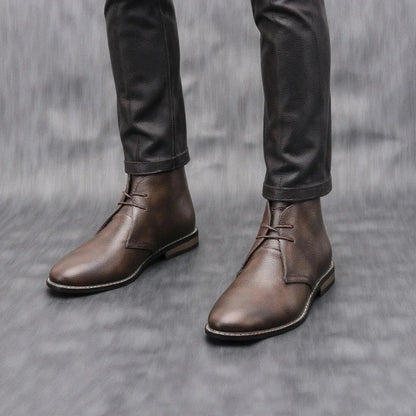 Men’s cowhide leather ankle boots – men