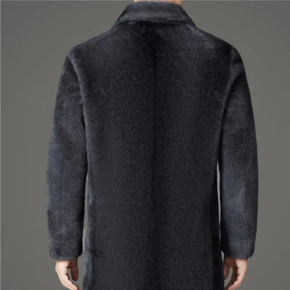 Men’s reversible faux-fur winter coat elegant cozy – men