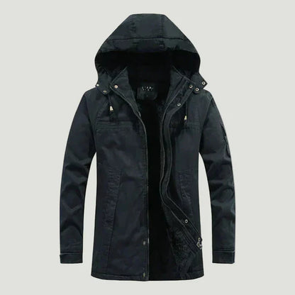 Men’s fleece winter jacket with hood – men
