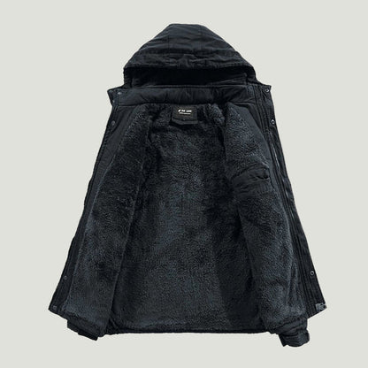 Men’s fleece winter jacket with hood – men