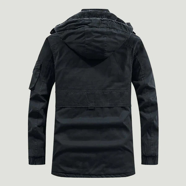 Men’s fleece winter jacket with hood – men