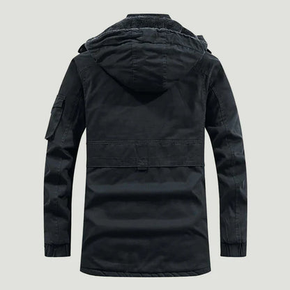Men’s fleece winter jacket with hood – men