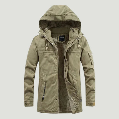 Men’s fleece winter jacket with hood – men