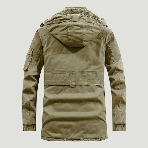 Men’s fleece winter jacket with hood – men