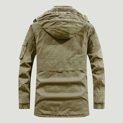 Men’s fleece winter jacket with hood – men