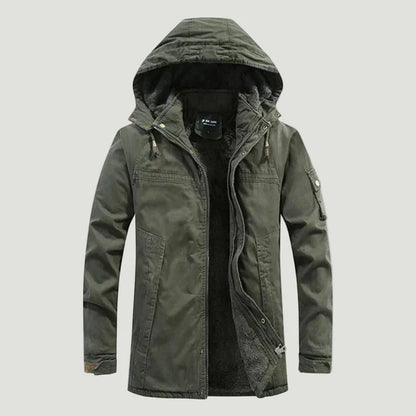 Men’s fleece winter jacket with hood – men