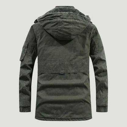 Men’s fleece winter jacket with hood – men
