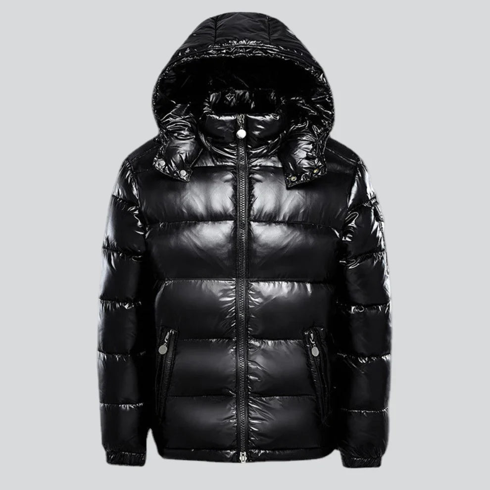 Men’s hooded winter snow puffer jacket – men