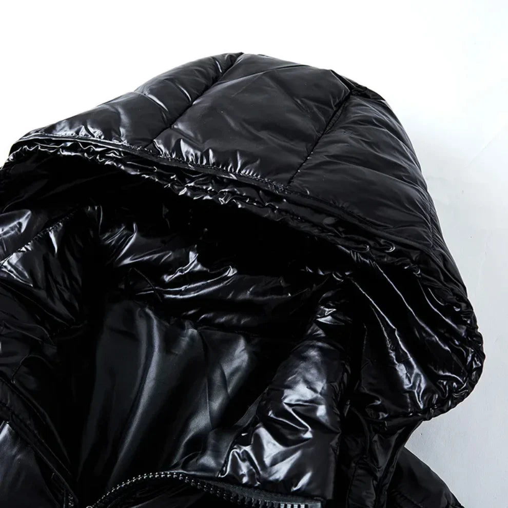 Men’s hooded winter snow puffer jacket – men
