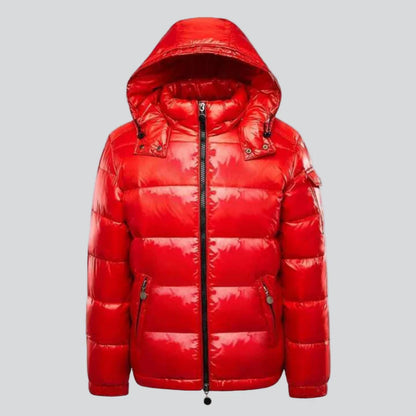 Men’s hooded winter snow puffer jacket – men
