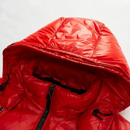 Men’s hooded winter snow puffer jacket – men