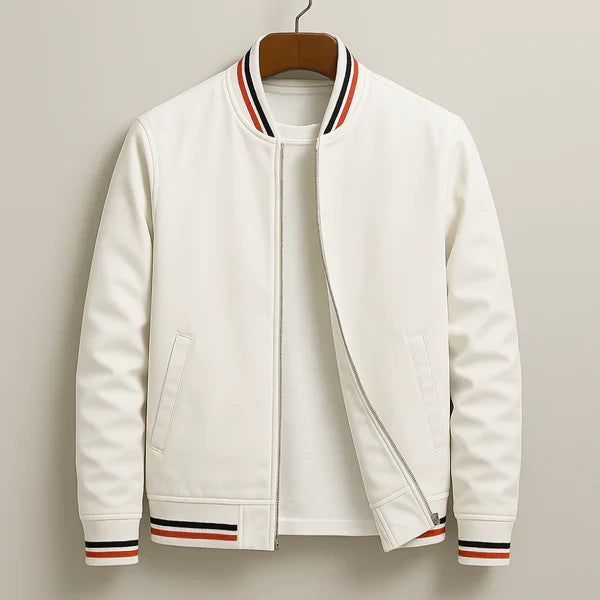 Men’s lightweight zip-up bomber jacket with rib trim – men