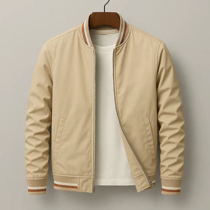 Men’s lightweight zip-up bomber jacket with rib trim – men
