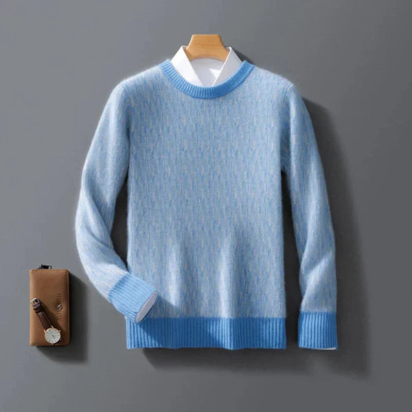 Men’s knitted vrew-neck sweater – men