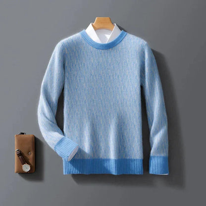Men’s knitted vrew-neck sweater – men